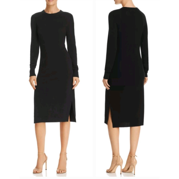 EQUIPMENT 100% cashmere snyder goop little black lbd knit sweater dress $390 s - Picture 4 of 12